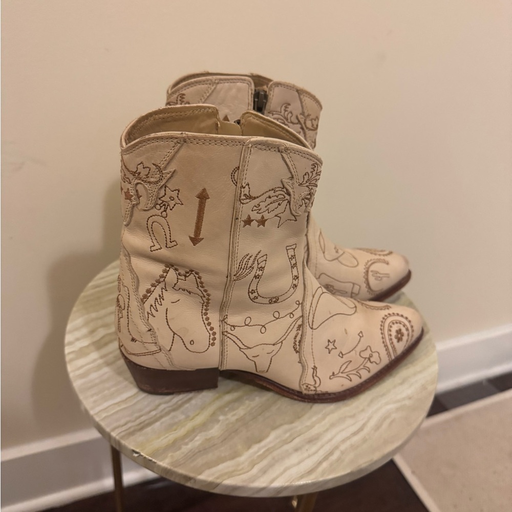 Free People Western Embroidered Cowboy Boots